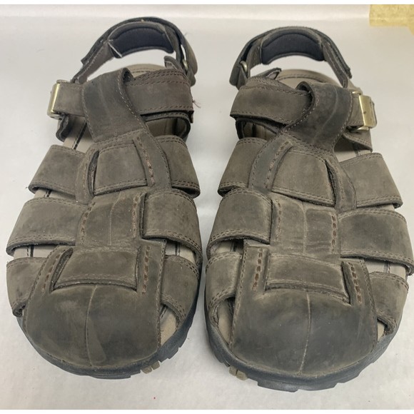 Teva Sandals Men's 11 Camden Hiking Multi Sports Fisherman Brown Leather - Picture 2 of 6